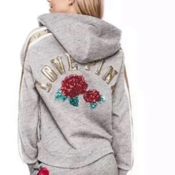 VS PINK Rose Bling Lace-up Top - Picture 1 of 6